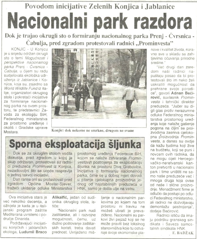Nacionalni park razdora-Javna rasprava i protesti